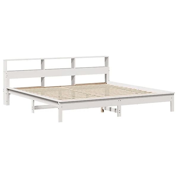 vidaXL Massivholzbett ohne Matratze Weiß 200x200 cm Kiefernholz 3309726 günstig online kaufen