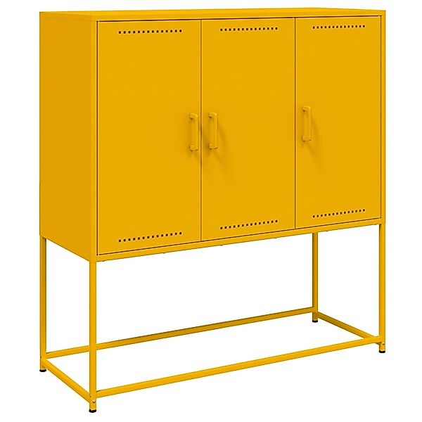 vidaXL Highboard Senfgelb 100,5x39x107 cm Stahl 846539 günstig online kaufen