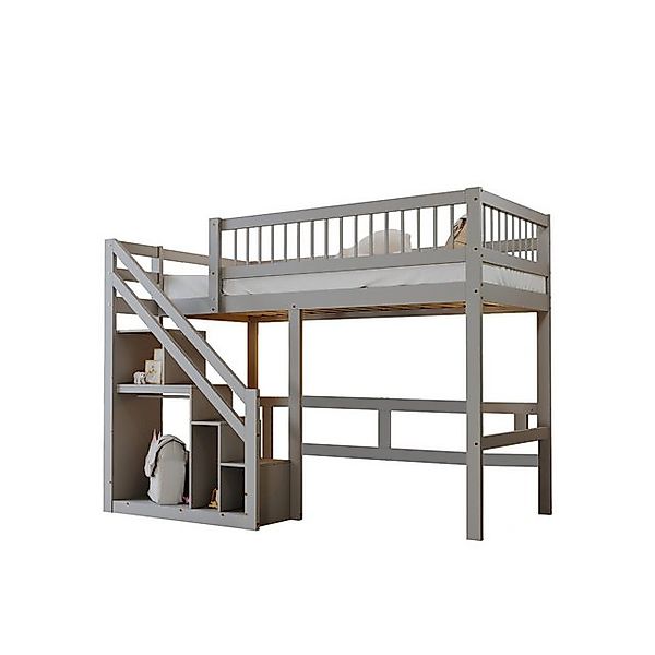 REDOM Etagenbett Kinderbett Jugendbett Holzbett Einzelbett (Treppe mit Aufb günstig online kaufen