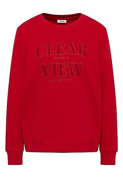 CECIL Sweater TOS_Sweatshirt w. Chest Artwor fiery red günstig online kaufen