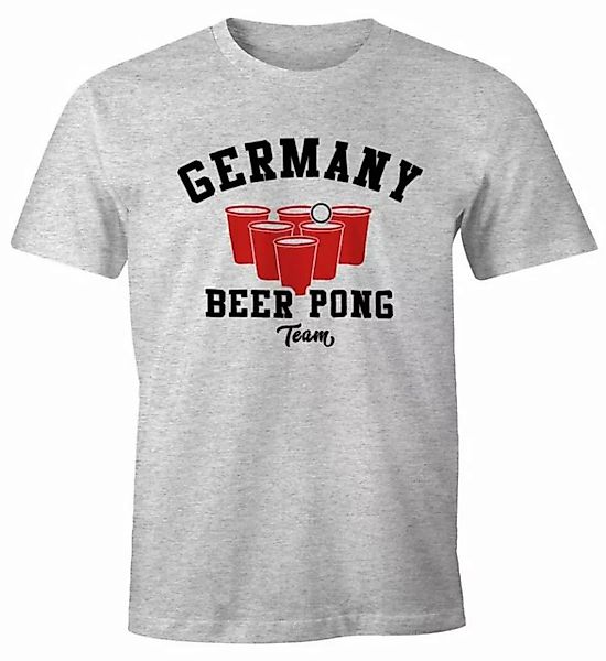 MoonWorks Print-Shirt Herren T-Shirt Germany Beer Pong Team Bier Fun-Shirt günstig online kaufen