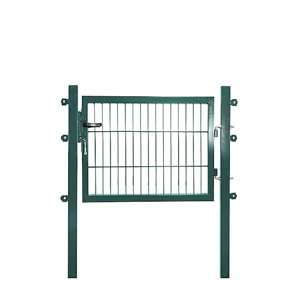 Solid Einzeltor Stahl Grün mit Füllung für Stabmatte 75 cm x 100 cm günstig online kaufen