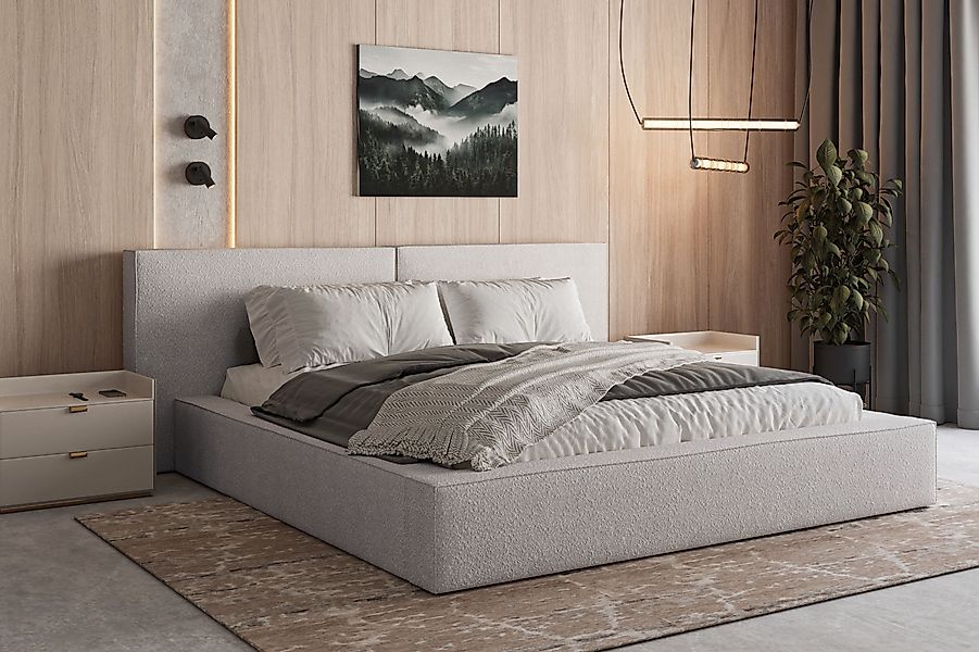 MOEBLO Polsterbett aus Bouclé Bett 06 günstig online kaufen