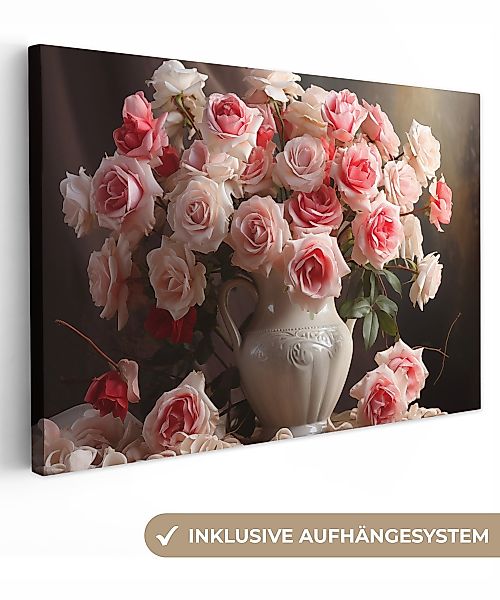 OneMillionCanvasses® Leinwandbild Blumen - Rosen - günstig online kaufen