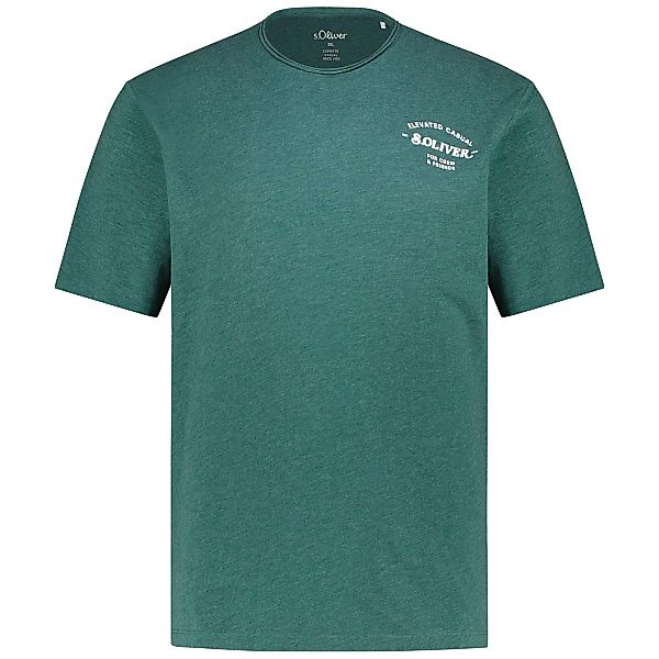 s.Oliver T-Shirt mit Label-Print Farbe grün Größe: 6XL günstig online kaufen
