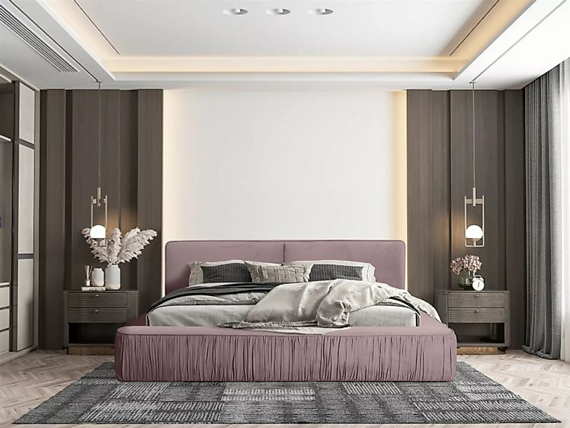 Fun Möbel Polsterbett Doppelbett LEXIE in Stoff Riviera (inkl. Lattenrost, günstig online kaufen