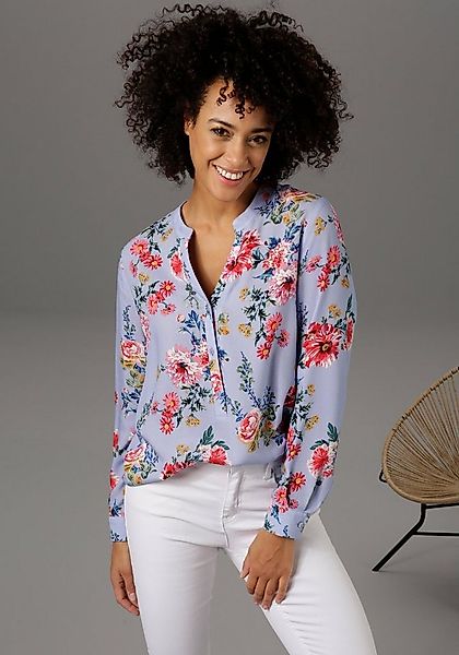 Aniston CASUAL Schlupfbluse mit farbenfrohem Blumendruck günstig online kaufen