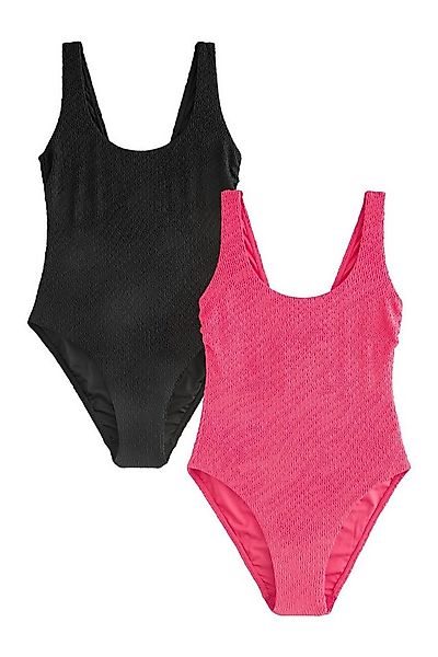 Next Badeanzug Figurformende Badeanzüge mit U-Ausschnitt 2er-Pack (2-St) günstig online kaufen