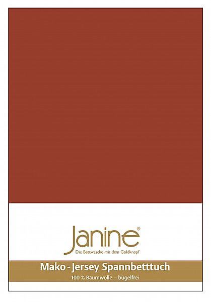 Janine Janine Spannbetttuch Mako-Feinjersey 5007 tabasco (464) Größe:  200x günstig online kaufen