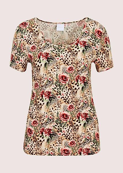 MADELEINE Kurzarmshirt "Blusenshirt Elegantes Oberteil mit romantischem Dru günstig online kaufen