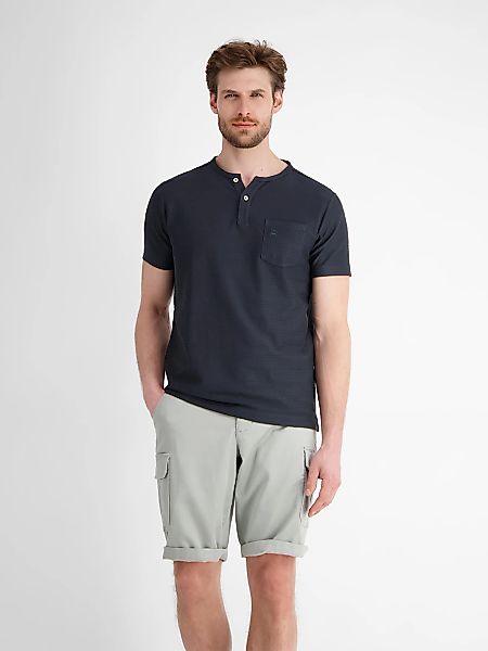 LERROS Kurzarmshirt, mit Serafino-Kragen und kurzer Knopfleiste günstig online kaufen