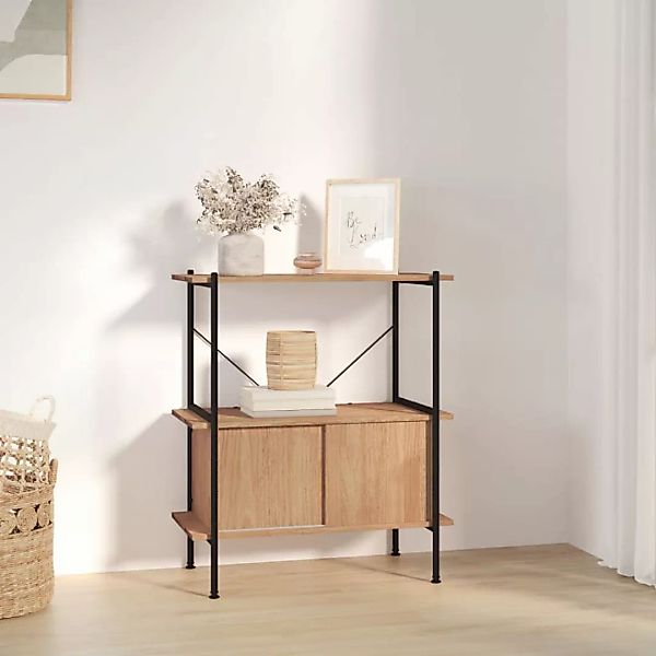 Vidaxl Regal Mit 3 Böden Und Schrank 80x40x92 Cm Stahl Holzwerkstoff günstig online kaufen