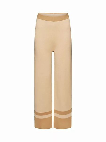 Esprit Collection Stoffhose Zweifarbige Strickhose mit weitem Bein günstig online kaufen