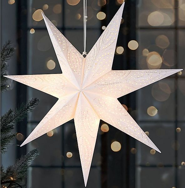BRUBAKER LED Stern 60 cm Papier Weihnachtsstern zum Aufhängen - LED Advents günstig online kaufen