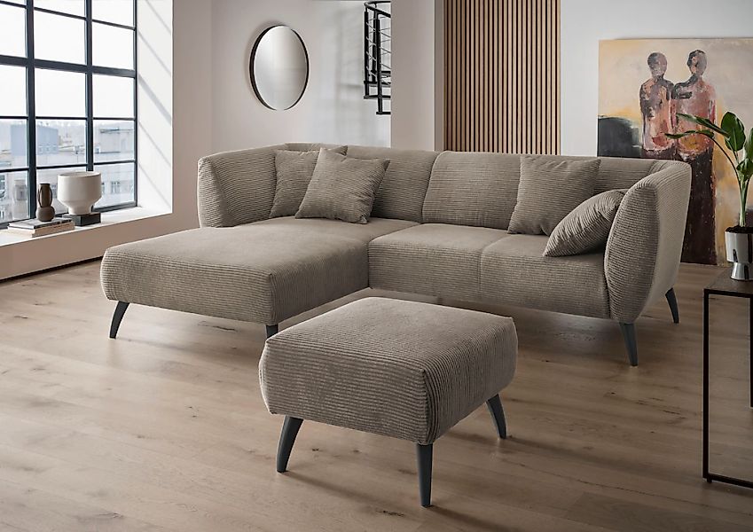 INOSIGN Ecksofa "Colori Polstermöbel mit zeitlos eleganter Rückenführung. L günstig online kaufen