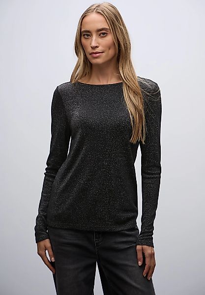 STREET ONE Rundhalsshirt im Glitzer Look günstig online kaufen