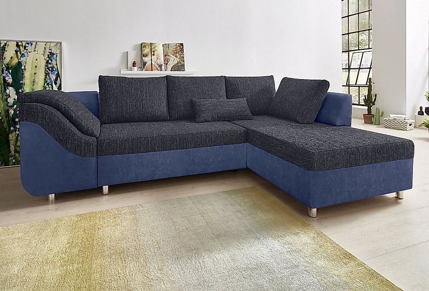 COLLECTION AB Ecksofa Sally L-Form, mit und ohne Bettfunktion, inklusive lo günstig online kaufen