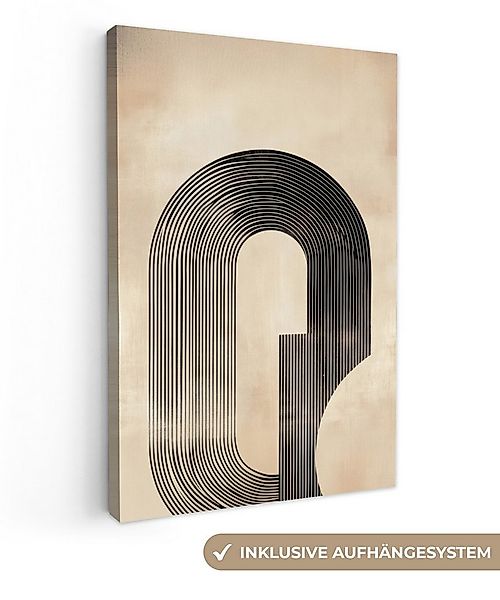 OneMillionCanvasses® Leinwandbild Schleife - Streifen - Minimalistisch - Sc günstig online kaufen