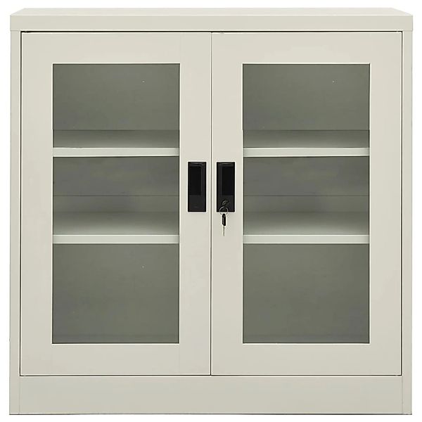 Büroschrank Hellgrau 90x40x90 Cm Stahl günstig online kaufen