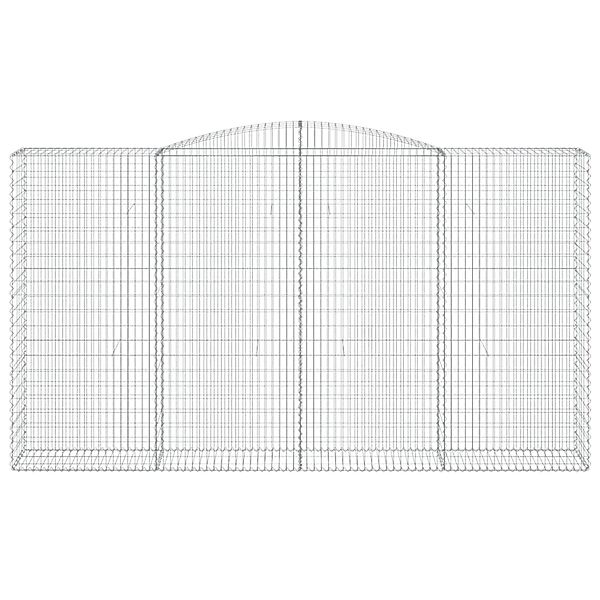 vidaXL Gabionen mit Hochbogen 7 Stk 400x50x220/240cm Eisen 1635337 günstig online kaufen
