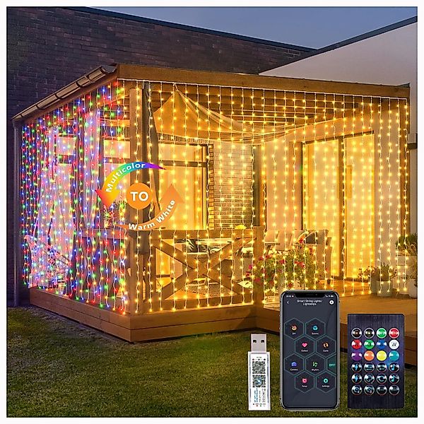 XERSEK LED-Lichterkette LED-Lichtervorhang Stern/Eiszapfen/Schneeflocke/Kug günstig online kaufen