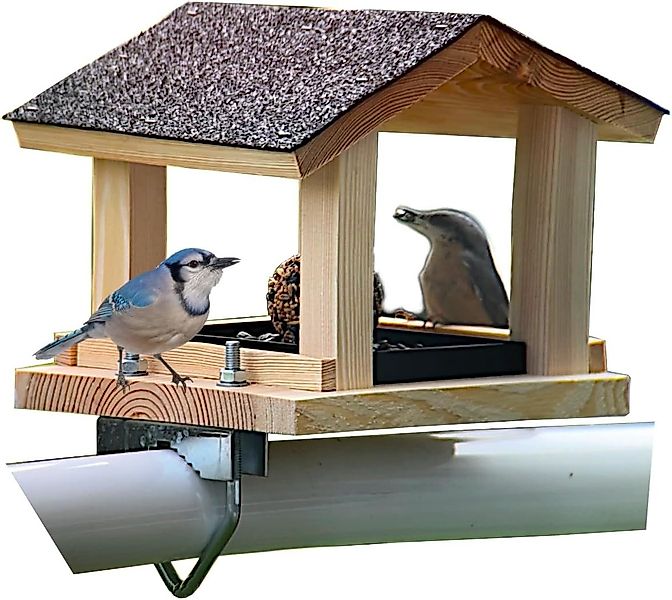 Stafeco Vogelhaus Vogelfutterhaus für Balkon und Garten Futterhaus Handarbe günstig online kaufen