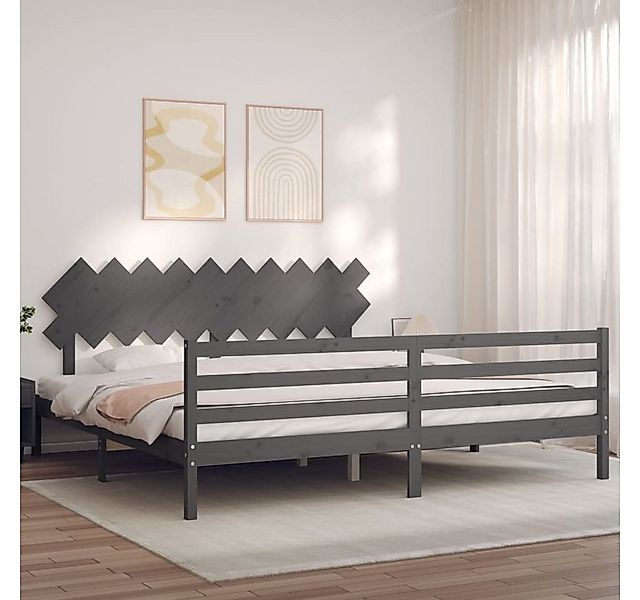 vidaXL Bett Massivholzbett mit Kopfteil Honigbraun 200x200 cm günstig online kaufen
