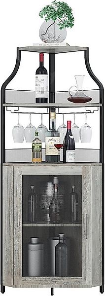 GarveeMore Weinschrank 5-stöckiges mit Glasständer und verstellbaren Regale günstig online kaufen