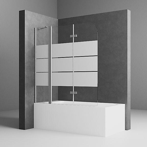Boromal Badewannenaufsatz Duschwand für Badewanne Badewannenfaltwand günstig online kaufen