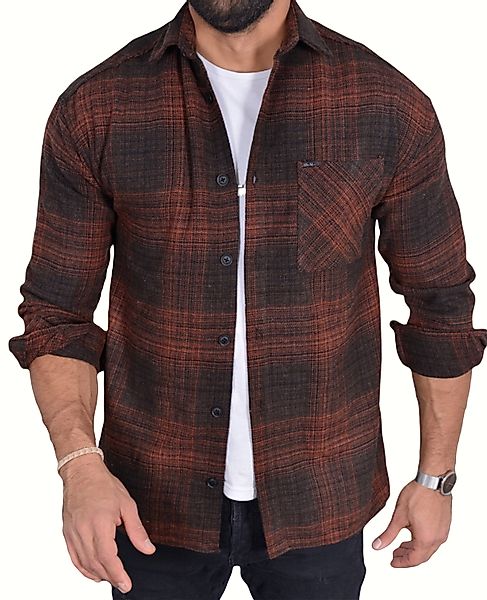 Megaman Jeans Flanellhemd Herren Holzfällerhemd Flanellhemd günstig online kaufen