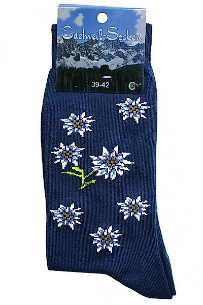 German Wear Trachtensocken GW215 Trachtensocken Edelweiß-Socken Blütenmuste günstig online kaufen