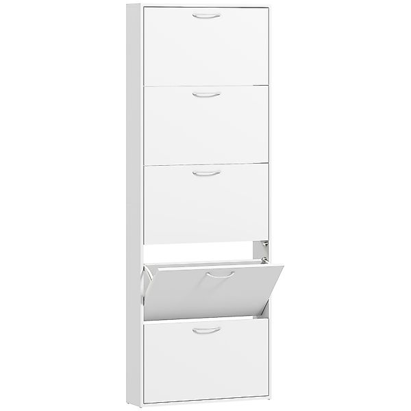 HOMCOM Schuhschrank für 15 Paar, schmaler moderner Schuhschrank mit 5 Klapp günstig online kaufen