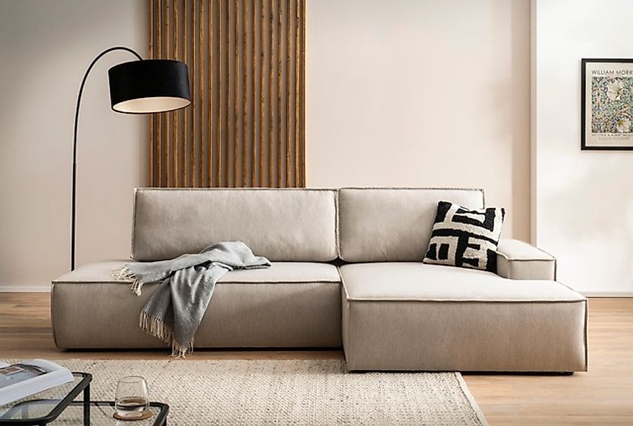 Home affaire Ecksofa »SHERWOOD, Schlafsofa in L-Form offen (275cm), Cord, L günstig online kaufen
