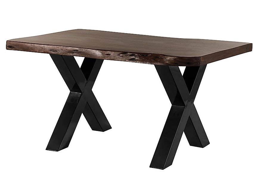 Massivmoebel24 Baumkantentisch FREEFORM (Baumtisch Akazie 140x90x77 günstig online kaufen