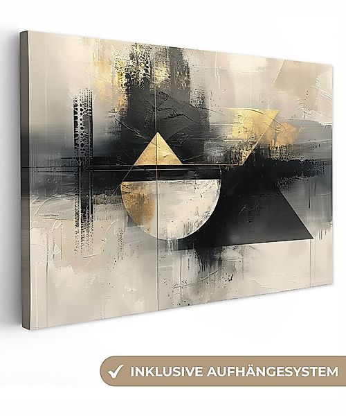 OneMillionCanvasses® Leinwandbild Abstrakt - Schwarz - Farbe - Modern, Foto günstig online kaufen