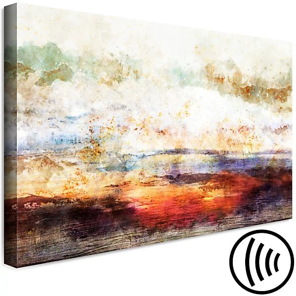 Bild auf Leinwand Flache Landschaft - Abstraktion mit verschwommenen Farben günstig online kaufen