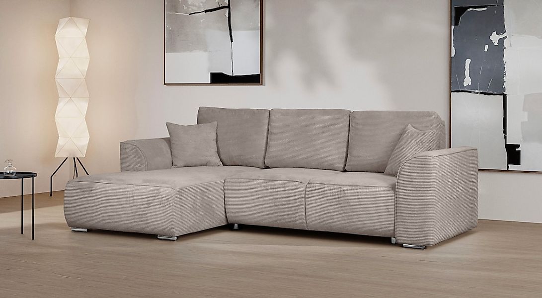 OTTO home Ecksofa "BEATRICE optionale Schlafsofa mit Bettkasten, B/T/H: 265 günstig online kaufen