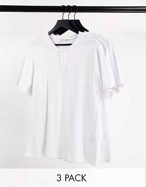 Aeropostale – 3er-Pack Henley-T-Shirts-Weiß günstig online kaufen