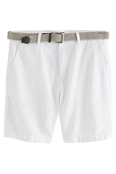Next Chinoshorts Shorts aus Baumwolle und Leinen mit Gürtel (2-tlg) günstig online kaufen