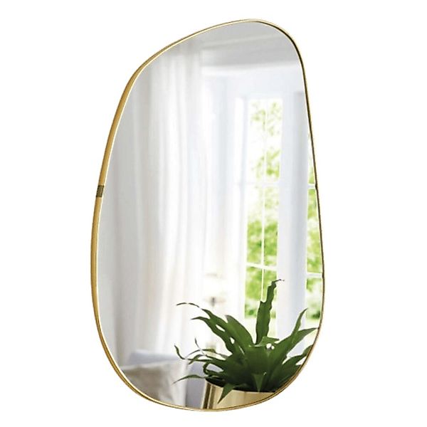 Home-trends24.de Wandspiegel Spiegel Gold Asymmetrisches Design günstig online kaufen