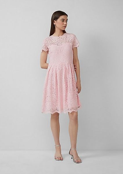QS Minikleid Tailliertes Spitzenkleid Bogenkante günstig online kaufen