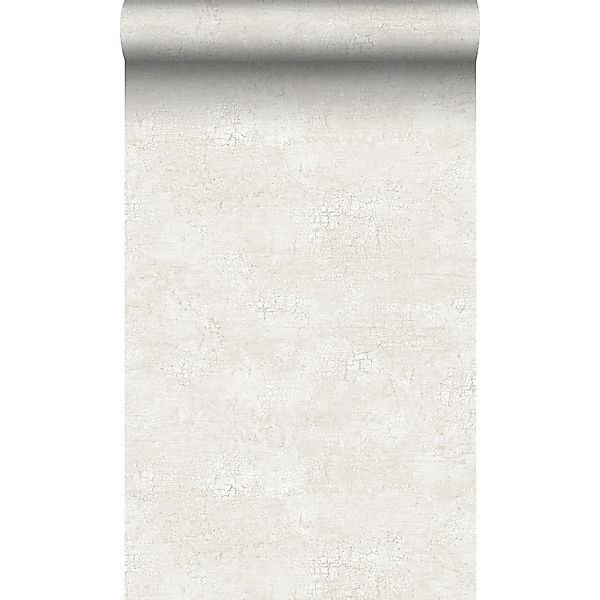 Origin Wallcoverings Tapete Naturstein mit Craquelé-Effekt Weiß 53 cm x 10. günstig online kaufen