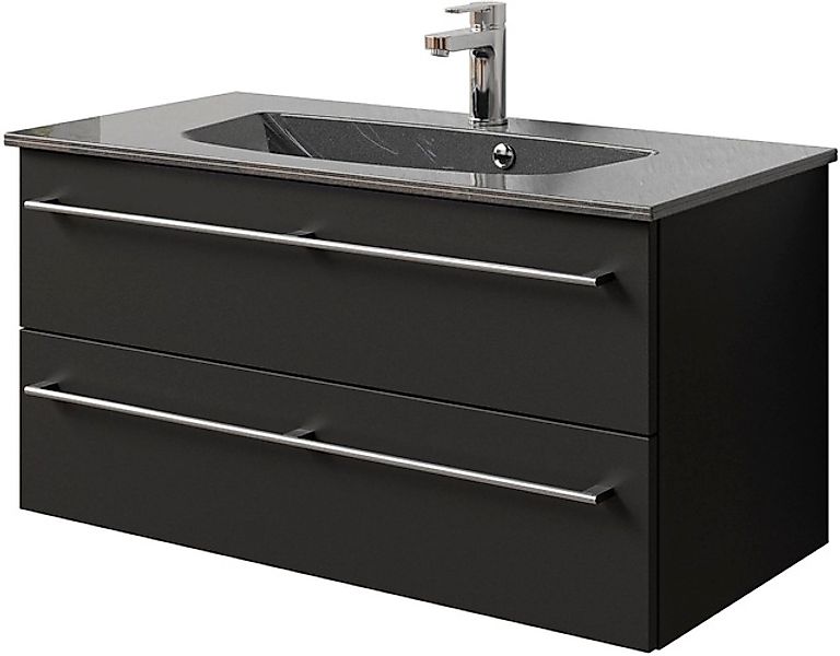 Saphir Waschtisch »Serie 6025 Mineralmarmor-Waschtisch mit Unterschrank, 97 günstig online kaufen
