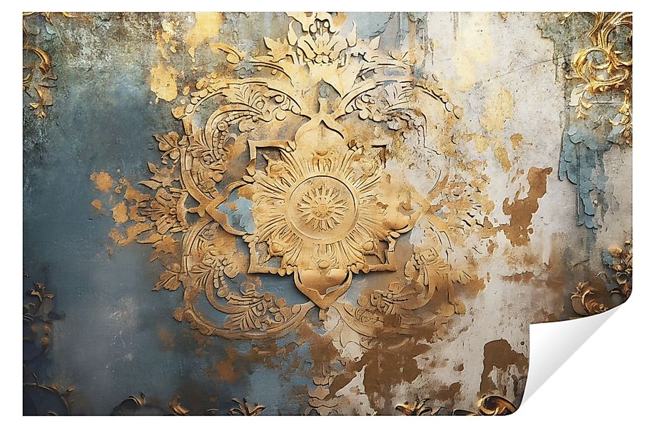 Wallarena Fototapete Beton Gold Kunst Vlies günstig online kaufen