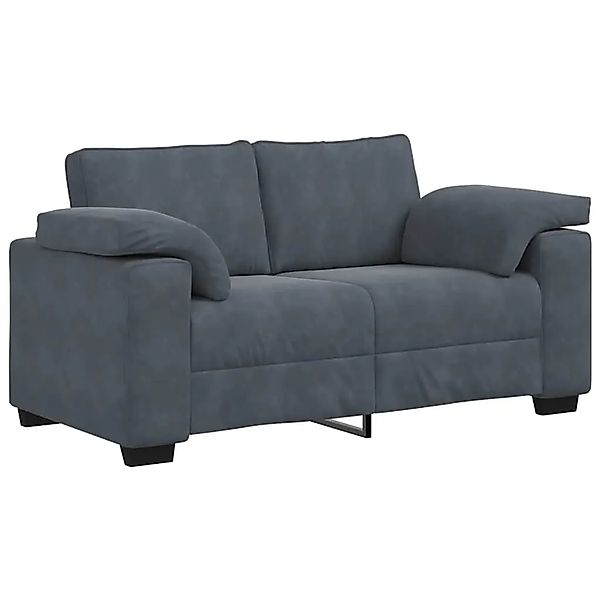 vidaXL Zweisitzer-Sofa Dunkelgrau 120 cm Samt 4105258 günstig online kaufen