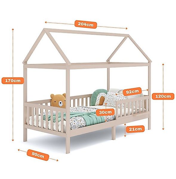ALAVYA Home Kids Hausbett aus massiver Buche in verschiedenen Größen, FSC® günstig online kaufen