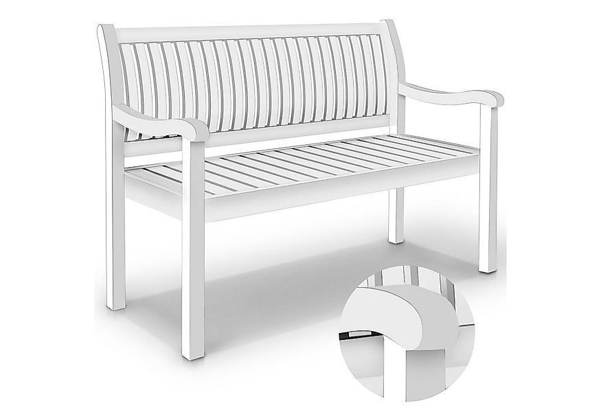tillvex Gartenbank Holz Parkbank Massiv Sitzbank wetterfest, Holzbank Massi günstig online kaufen