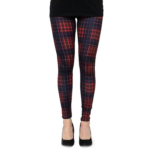 cosey Leggings Business Line Leggings (Einheitsgröße XS-L) Gitter Rot günstig online kaufen