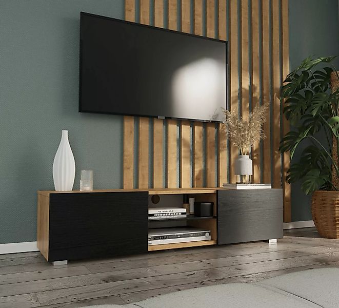Platan Room TV-Schrank AURA TV Lowboard Sideboard 140 cm Hängeschrank TV Ko günstig online kaufen