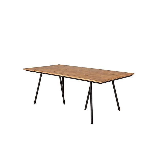 ebuy24 Chan Esstisch Teakoptik Geölt Schwarz günstig online kaufen